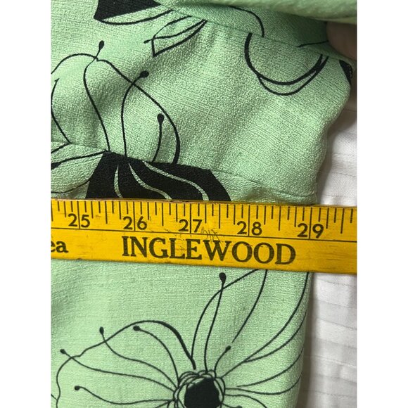 Maggie Barnes Womens Plus Size 3X Green Floral Button-Front Blouse w/ Black Tank - Picture 14 of 16